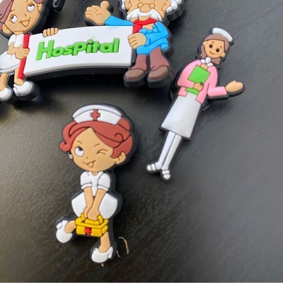 Set of 5 Nursing Croc Charms Novelty - Picture 2 of 5